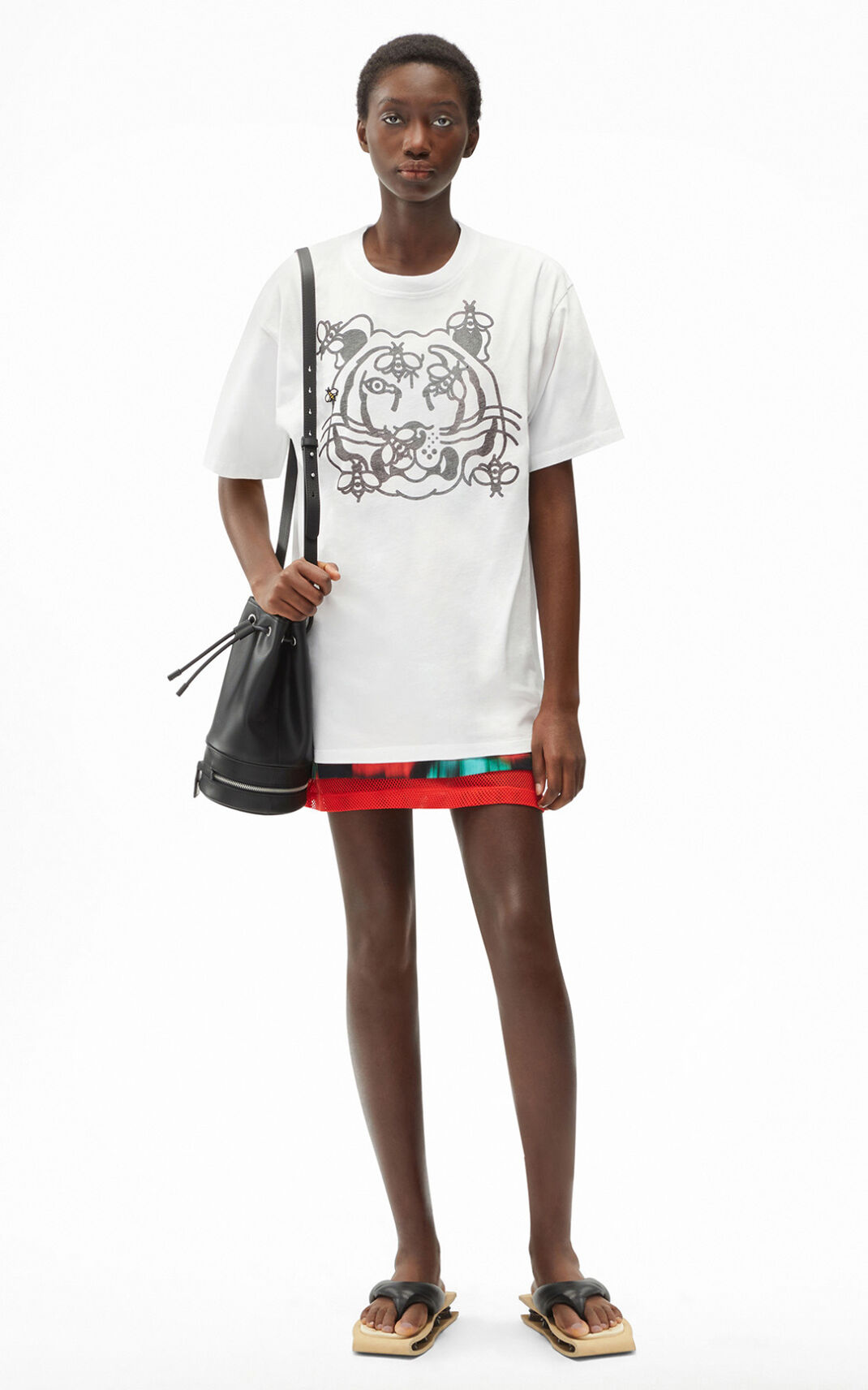 Kenzo Bee a Tiger oversize T Shirt Dam | 79158-ZHFT